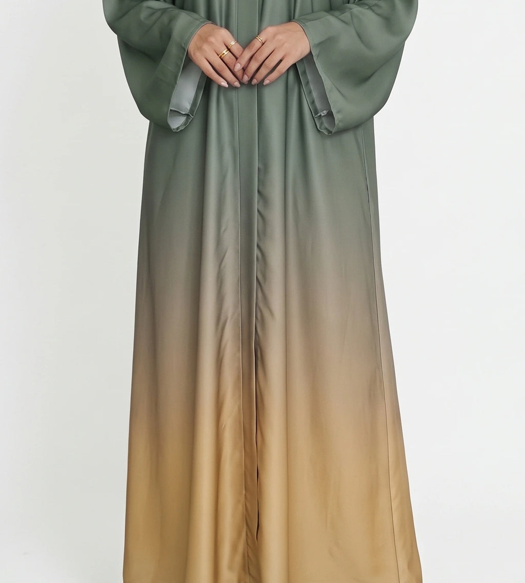Olive Beige Ombre Abaya